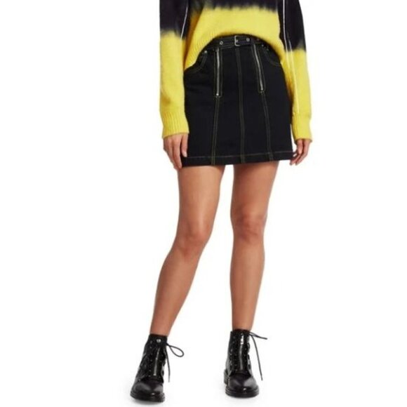 Proenza Schouler White Label Denim Mini Skirt Indigo Size 0 - Picture 4 of 11